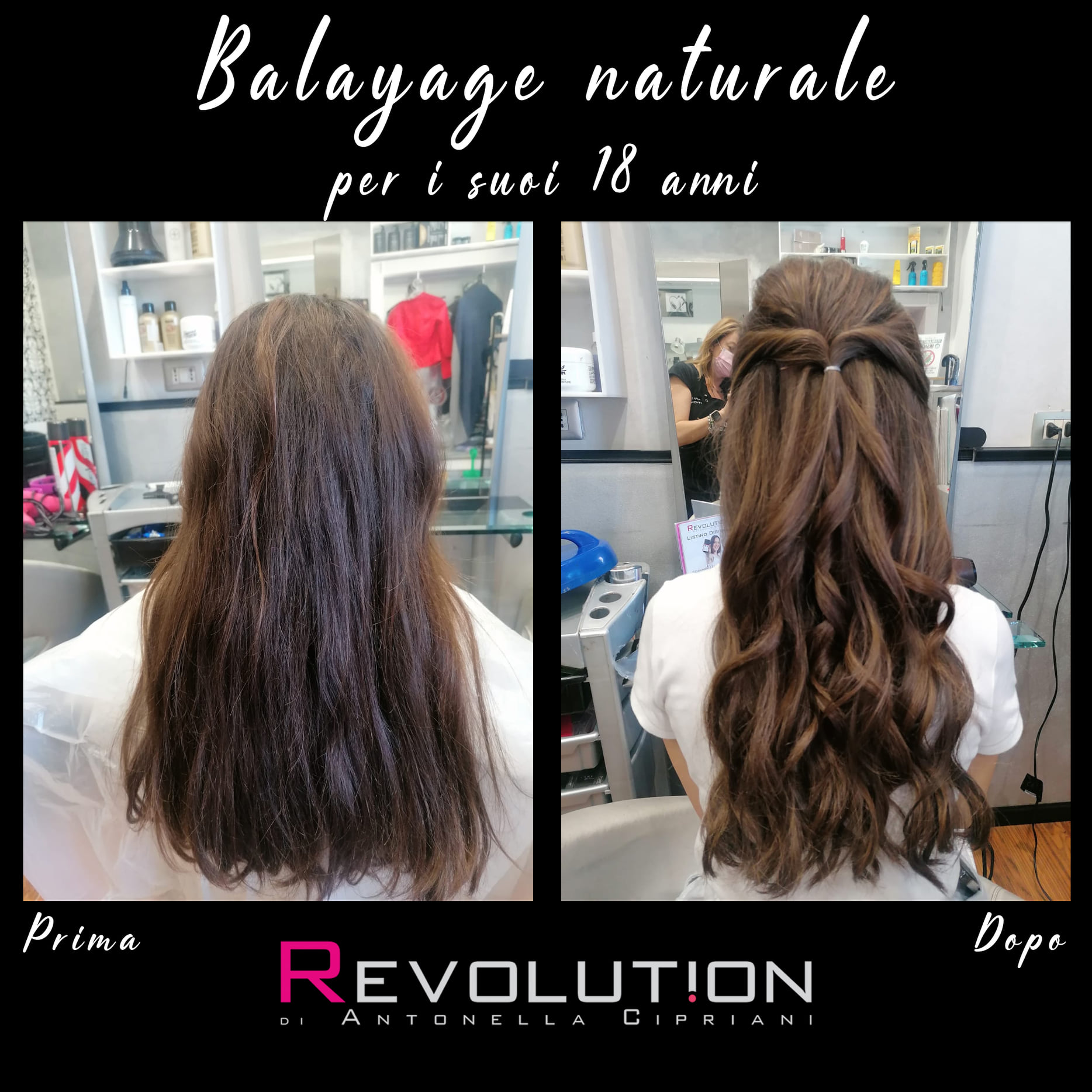 Balayage naturale per i suoi 18 anni