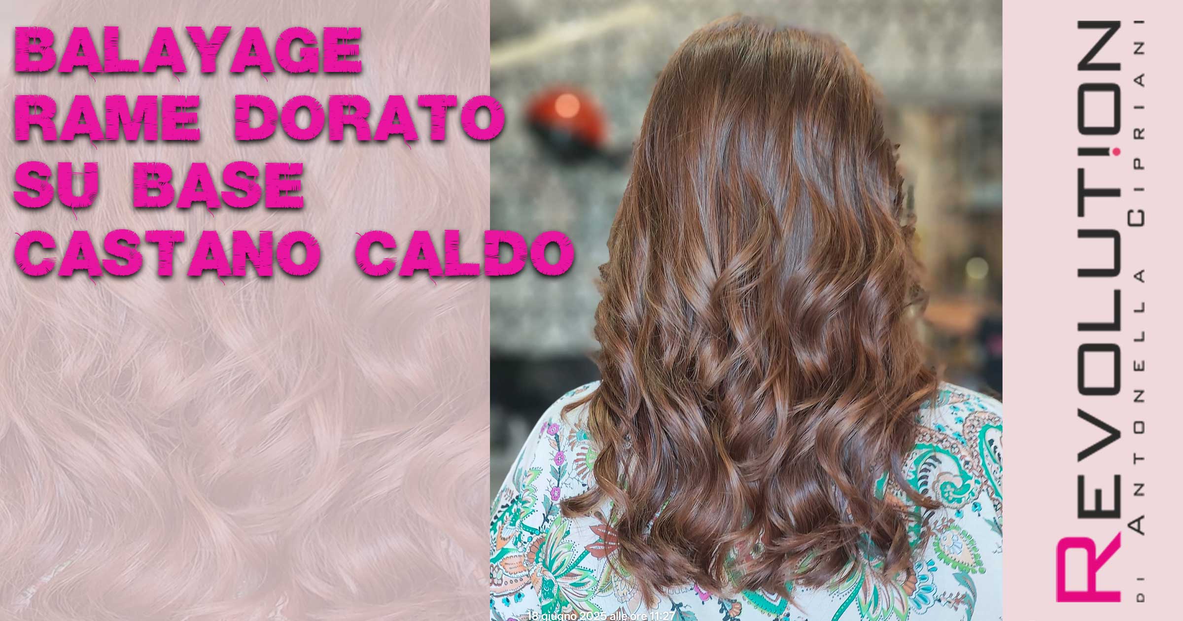Balayage Rame Dorato su base Castano Caldo